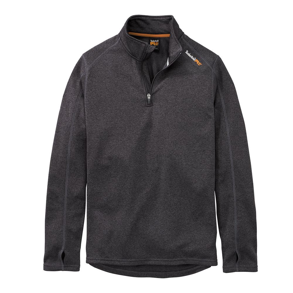 Timberland Mens Sweatshirts PRO® Understory Quarter-Zip Fleece - Dark Grey - India QK7938240